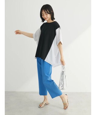 Green Parks 接触冷感　きれいシルエットパンツ（テーパード） Blue