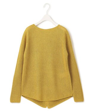 ICB 【洗える】 ペーパーブレンドシャインニット プルオーバー イエロー系