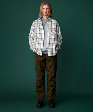 JOSEPH ABBOUD MOUNTAIN 【ECO撥水/起毛裏地】マイクロリップワッシャー カーゴ パンツ カーキ系