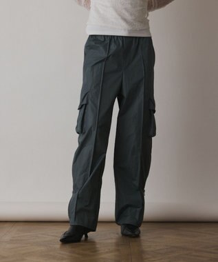 GRACE CONTINENTAL ナイロンジップカーゴパンツ グレー