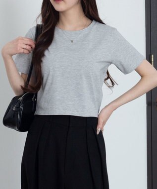 WEGO 【7色/SMLサイズ展開】コンパクトフィットT 杢グレー