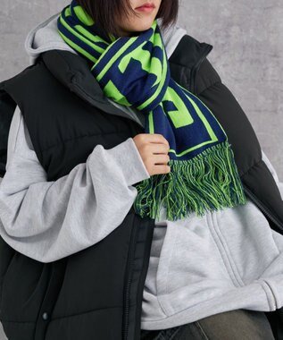 WEGO 【ユニセックス着用ITEM】ロゴマフラー ネイビー