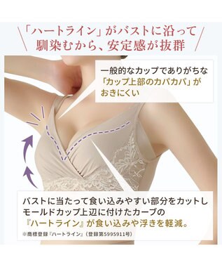 BRADELIS New York 【BRADELIS NewYork peace/ノンワイヤー】綿混トリプルキャッチFITブラ23 ブラデリス 補正 ブラジャー 接触冷感 ノンワイヤー DB123403 パールグレージュ