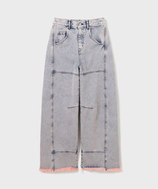 GRACE CONTINENTAL ライン切替デニムパンツ ピンク