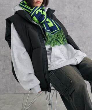 WEGO 【ユニセックス着用ITEM】ロゴマフラー ネイビー