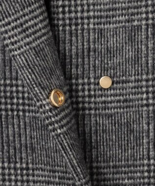 ANY 【防風裏地】カシミヤブレンドコート グレンチェック