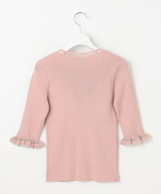 Feroux シアートリム リブニット ピンク系