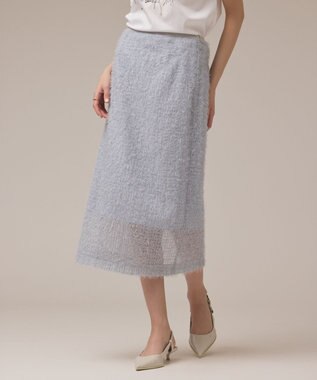 GRACE CONTINENTAL チュールタイトスカート ブルー