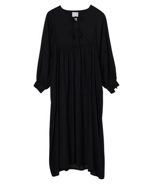 CRAFT STANDARD BOUTIQUE レーヨンキルト切り替えワンピース Black