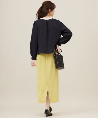 ANY SIS 【洗える】ハオレル ブラウス ネイビー