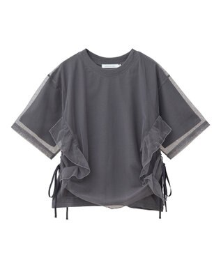 AMERICAN HOLIC チュールレイヤードドロストトップス Charcoal Gray