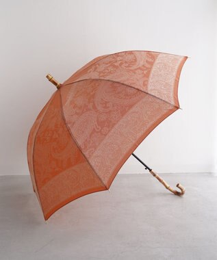 槇田商店 Kirie ペイズリー ビンテージアプリコット 長傘 オレンジ