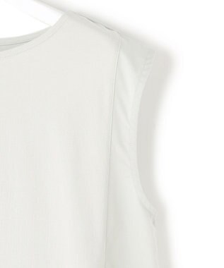 J.PRESS YORK STREET 【WOMEN】ファブリックポイント ノースリーブプルオーバー ライトグリーン系