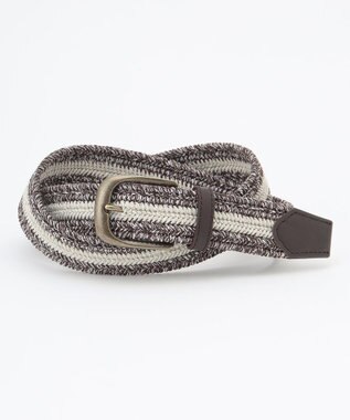 JOSEPH ABBOUD 【イタリア素材・ストレッチ・日本製】メランジメッシュストレッチバイカラー ベルト