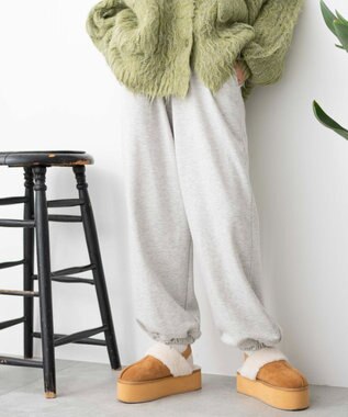 WEGO スウェットジョガーパンツ 杢グレー