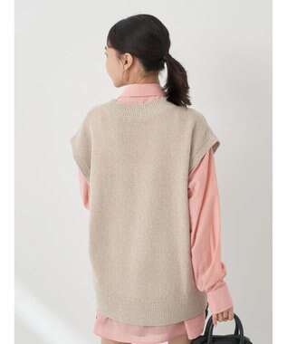 earth music&ecology ミニブークレＶネックベスト Light Beige