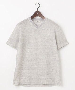JOSEPH ABBOUD 【吸水速乾/軽量】リネンTOPピケ Tシャツ ライトグレー系