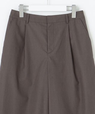 J.PRESS LADIES S 【洗える】ソフトシャンブレー ワイド パンツ スレート系