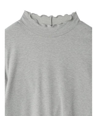 earth music&ecology ラメテレコハイネックプルオーバー Gray