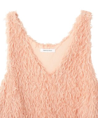 AMERICAN HOLIC 【選べる丈】フェザーVネックベスト Orange