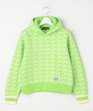 PW CIRCULUS 【イージーケア/軽量】【WOMEN】 MOFUモチーフ ニットフーディ ライトグリーン系