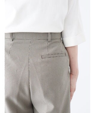 Green Parks きれいシルエットパンツ（ワイドストレート／柄） Gunclub Check