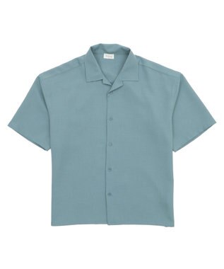 WEGO 【速乾/しわになりにくい/MLサイズ展開】ドライポリオープンカラーシャツ（SS） サックス