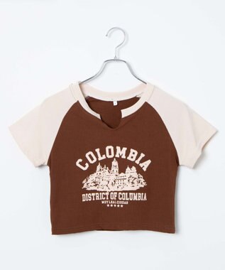 WEGO リブショートCOLOMBIAT ブラウン