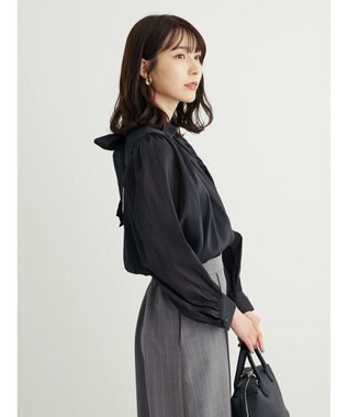 Green Parks ・ＥＬＥＮＣＡＲＥ　ＤＵＥ　バックリボンブラウス Black