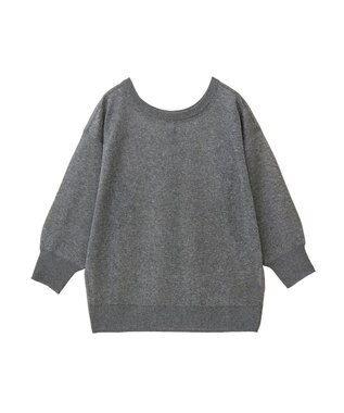 Green Parks ２ｗａｙ　７分袖ブライトシアーニットプルオーバー Gray Mixture