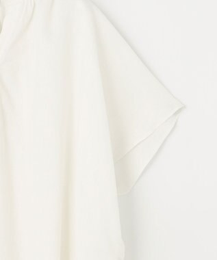 UNFILO 【洗える】リネンレーヨン　スキッパーシャツ オフ