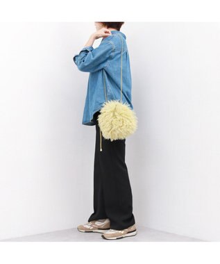 UNBILLION カシュカシュ cachecache / ウェーブファー巾着ショルダー イエロー