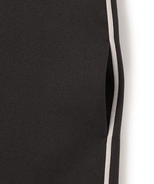 ICB L 【洗える】 ダブルフェイスクレープ ジャンパースカート ブラック系（裏面トープ）