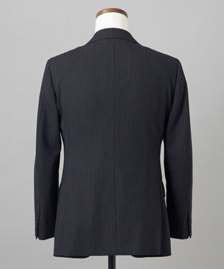 GOTAIRIKU 【オールシーズン対応】ALL SEASON 2WAY STRETCH スーツ グレー系1(グレー×細ブルーストライプ)