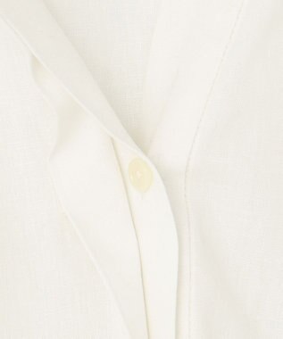 UNFILO 【洗える】リネンレーヨン　スキッパーシャツ オフ