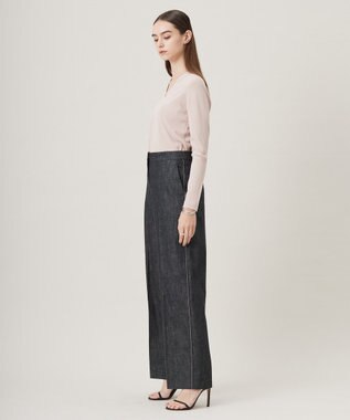 ICB 【洗える】 シンセティックフルニードル Vネックプルオーバー ダスティピンク系