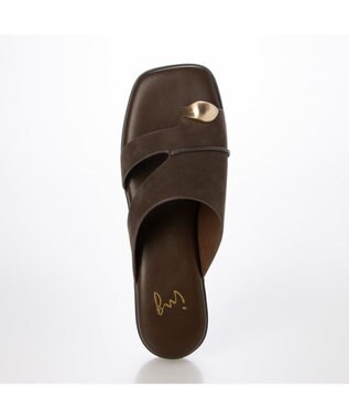 ing <ing>スクエアトングサンダル ダークブラウン