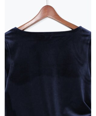 Te chichi ベロアサイドギャザートップス ネイビー