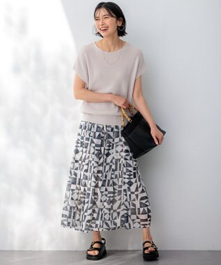 23区 バンブーハンドル トートバッグ ブラック系