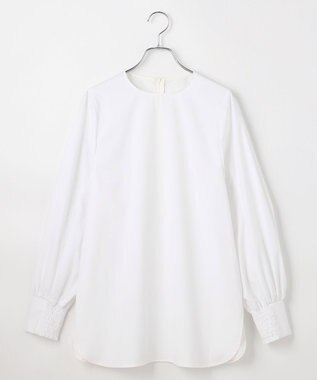 #Newans 【洗濯機可】シャーリングカフスシャツ ホワイト