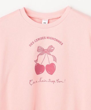 ANY KIDS 【WEB限定】7days 裏毛トレーナー ピンク×サクランボ