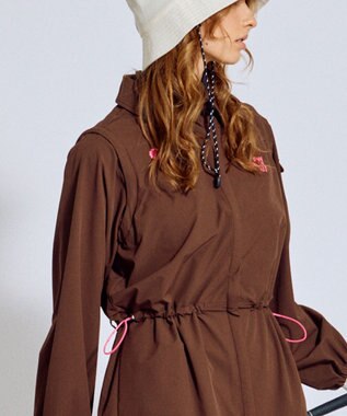 PW CIRCULUS 【着回し力2倍 / 2WAY】【WOMEN】袖2WAY デタッチャブルワンピース ゴルフウェア レディース ダークブラウン系