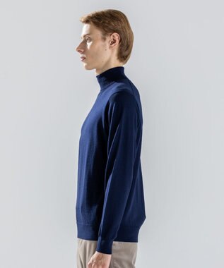 JOSEPH HOMME ウォッシャブルメリノ　タートルネックニット ネイビー系