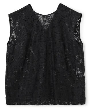 BEIGE， FLUORITE / 異素材コンビ レースブラウス Black
