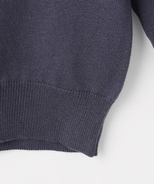 Feroux ブローチデザインニット プルオーバー ネイビー系