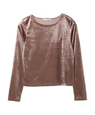 Green Parks ・ＥＬＥＮＣＡＲＥ　ＤＵＥ　ベロアクルーロングＴＥＥ Mocha