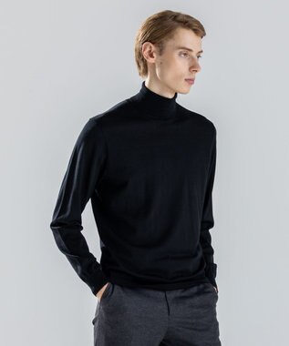 JOSEPH HOMME ウォッシャブルメリノ　タートルネックニット ブラック系