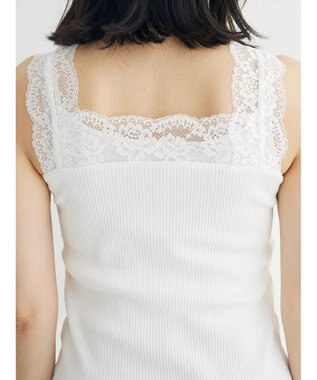 Green Parks レースタンクトップ Off White