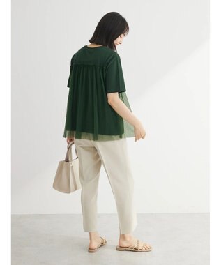 Green Parks プリーツチュールドッキングプルオーバー Green