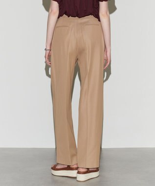 NAVE 【Nave　洗える】バルキーツイル   タックパンツ キャメル系